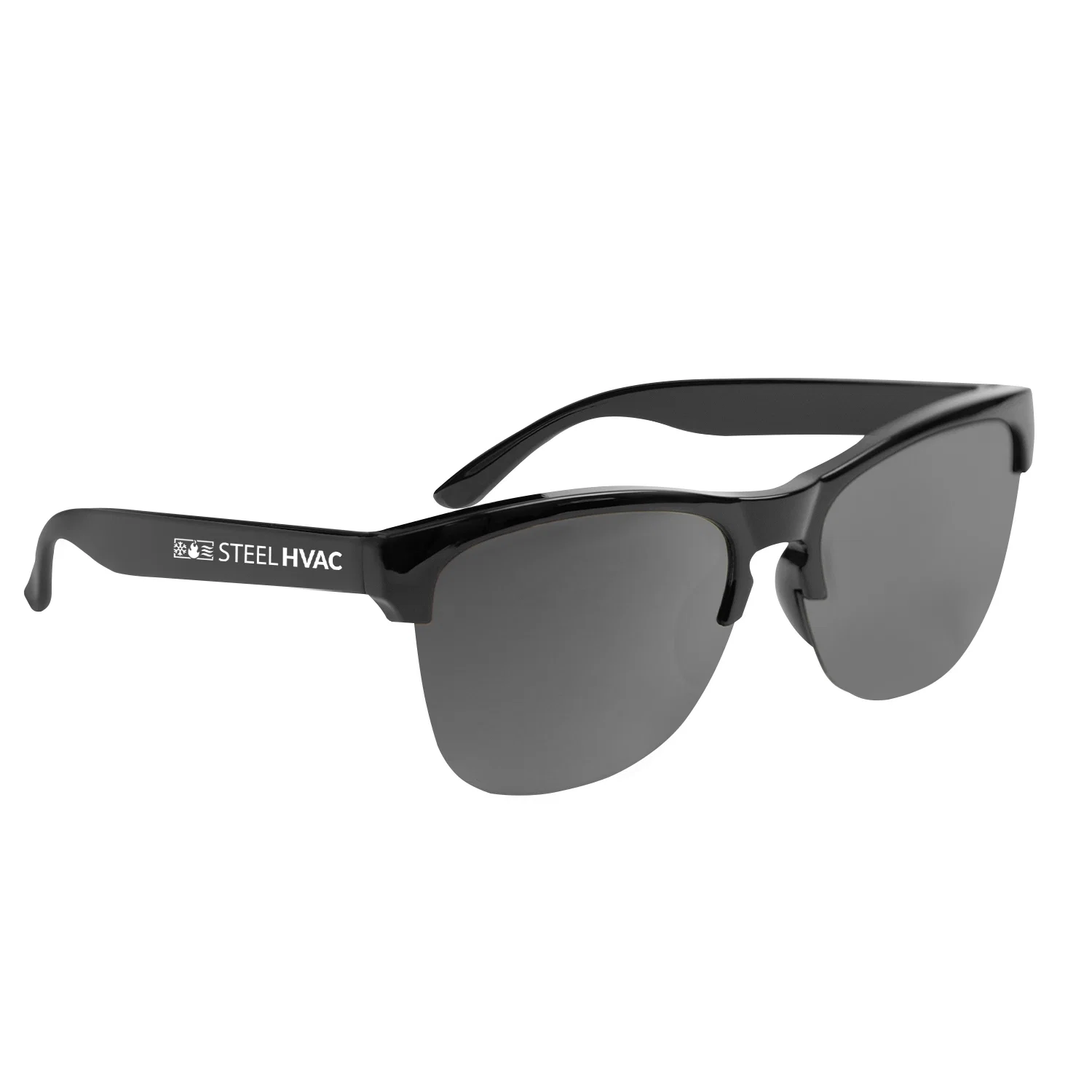 Recycled frame sunglasses with black temples and tinted lenses