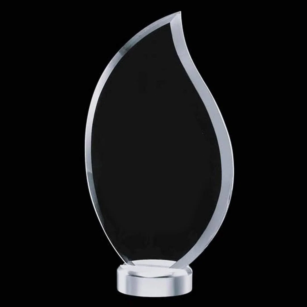 Custom Jade Flame Award With A Copper-Like Green Tone for company anniversary events