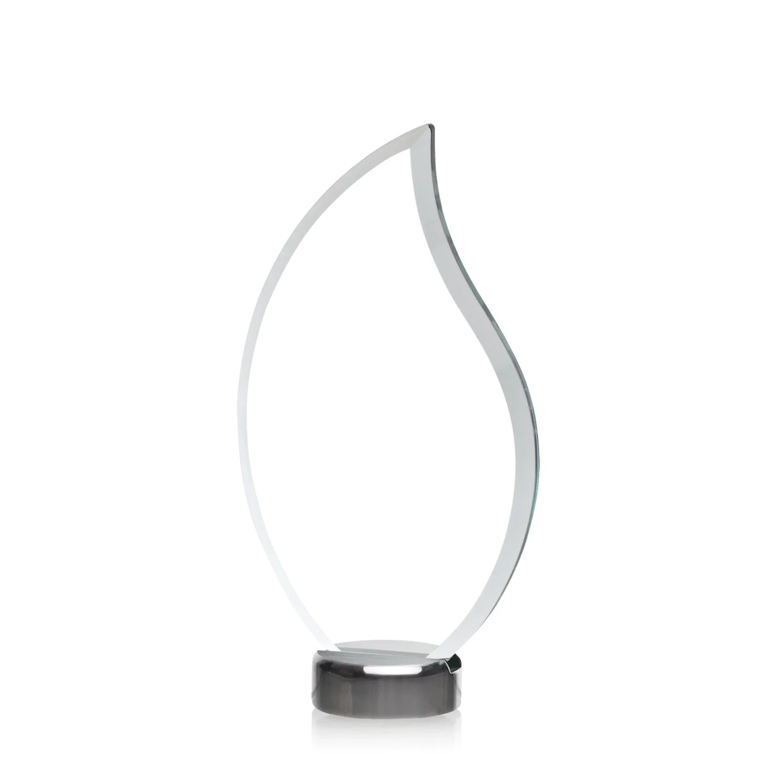 Custom Jade Flame Award With A Copper-Like Green Tone for donor appreciation