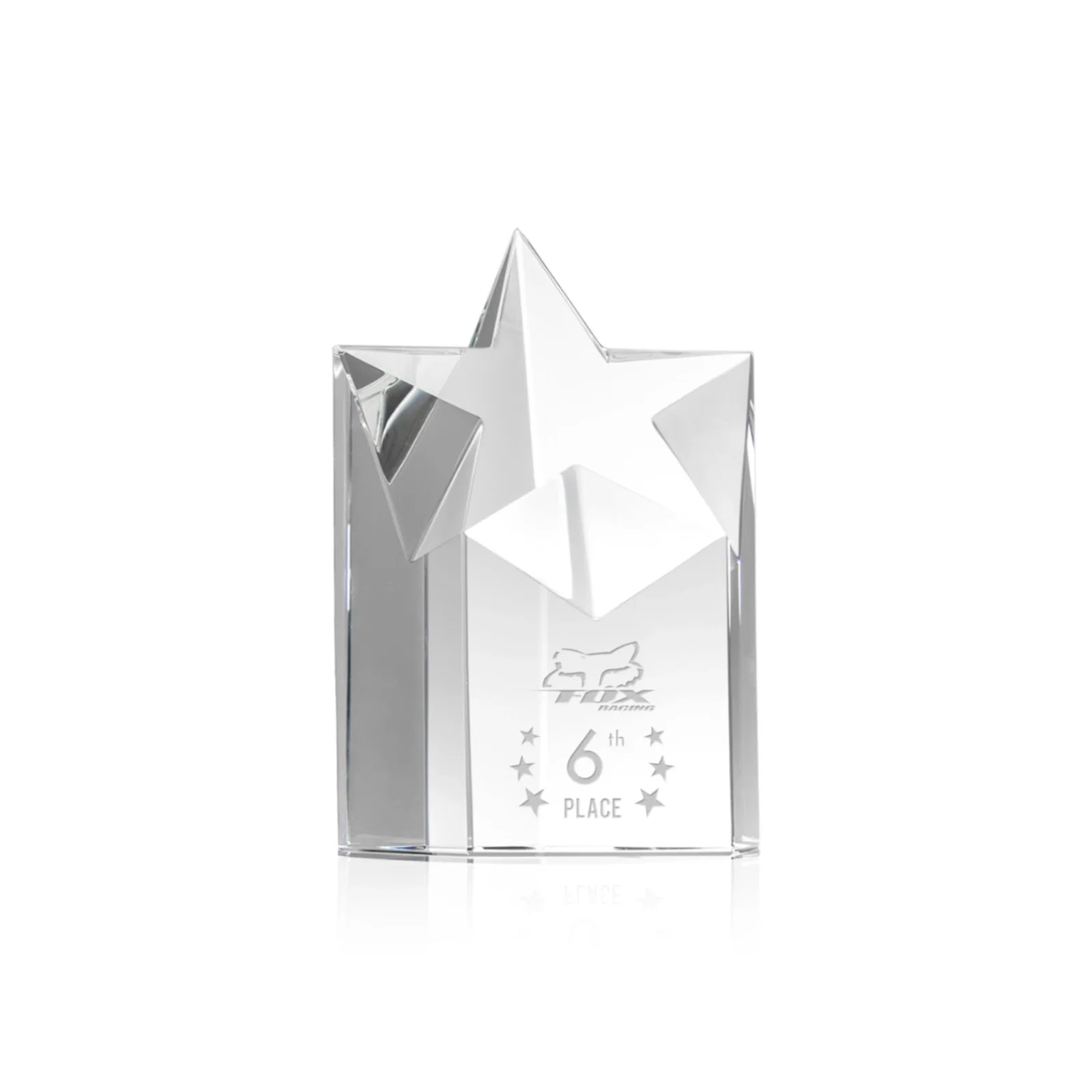 Custom Optical Crystal Star Pillar Award - Berkeley for corporate award ceremonies