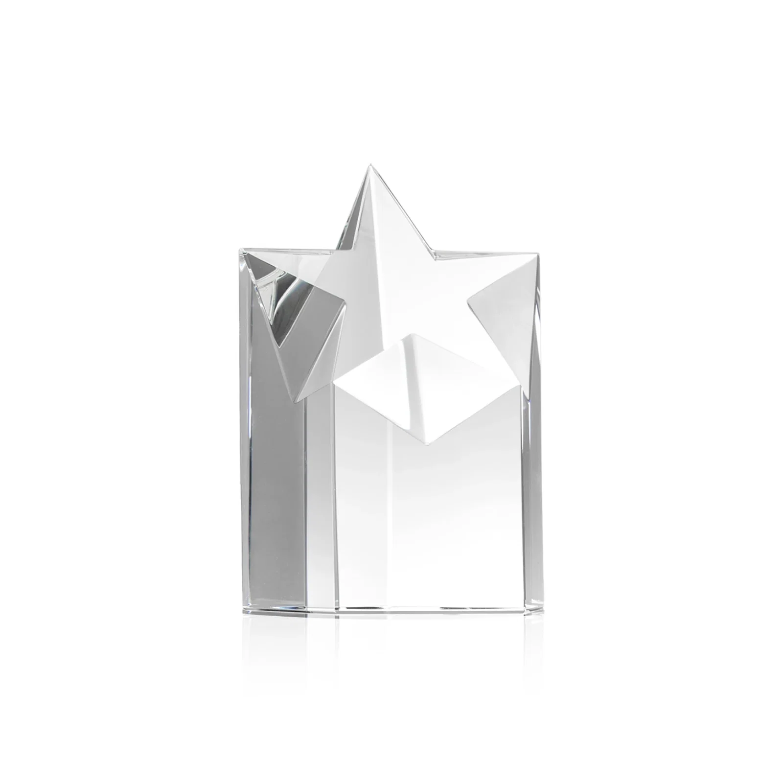 Personalized Optical Crystal Star Pillar Award - Berkeley for donor appreciation