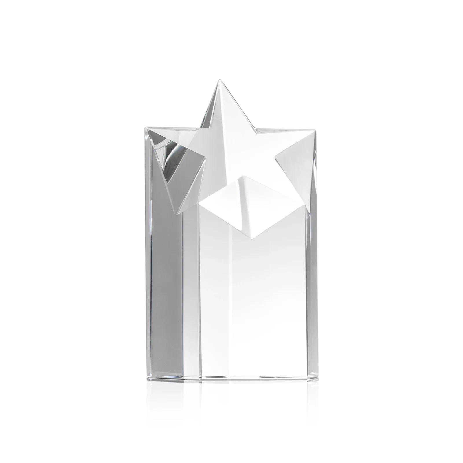 Personalized Optical Crystal Star Pillar Award - Berkeley for safety achievement programs