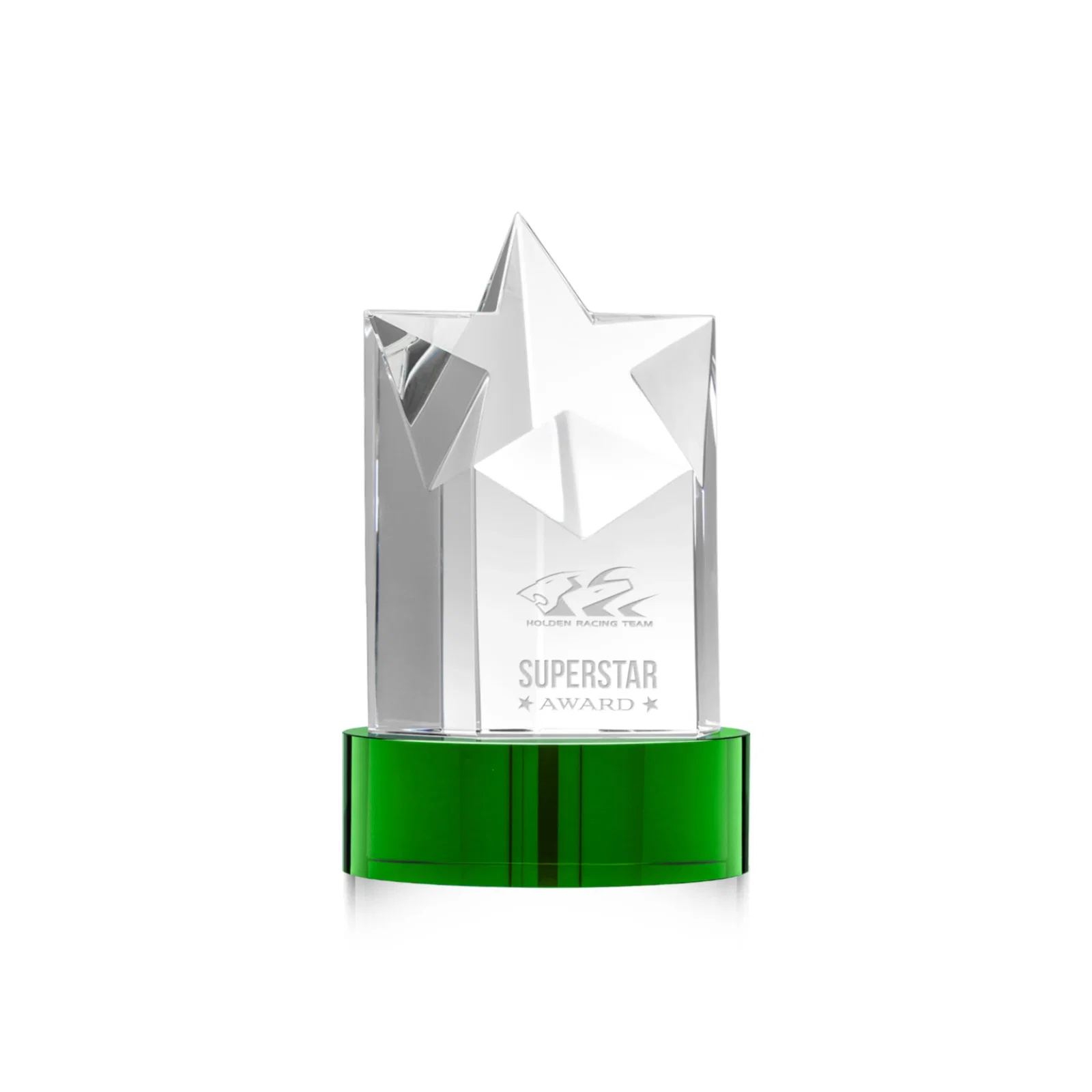 Custom Optical Crystal Star Tower Award for volunteer appreciation