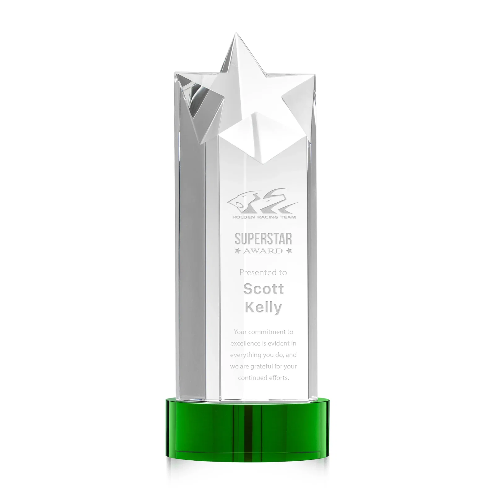 Personalized Optical Crystal Star Tower Award for corporate award ceremonies