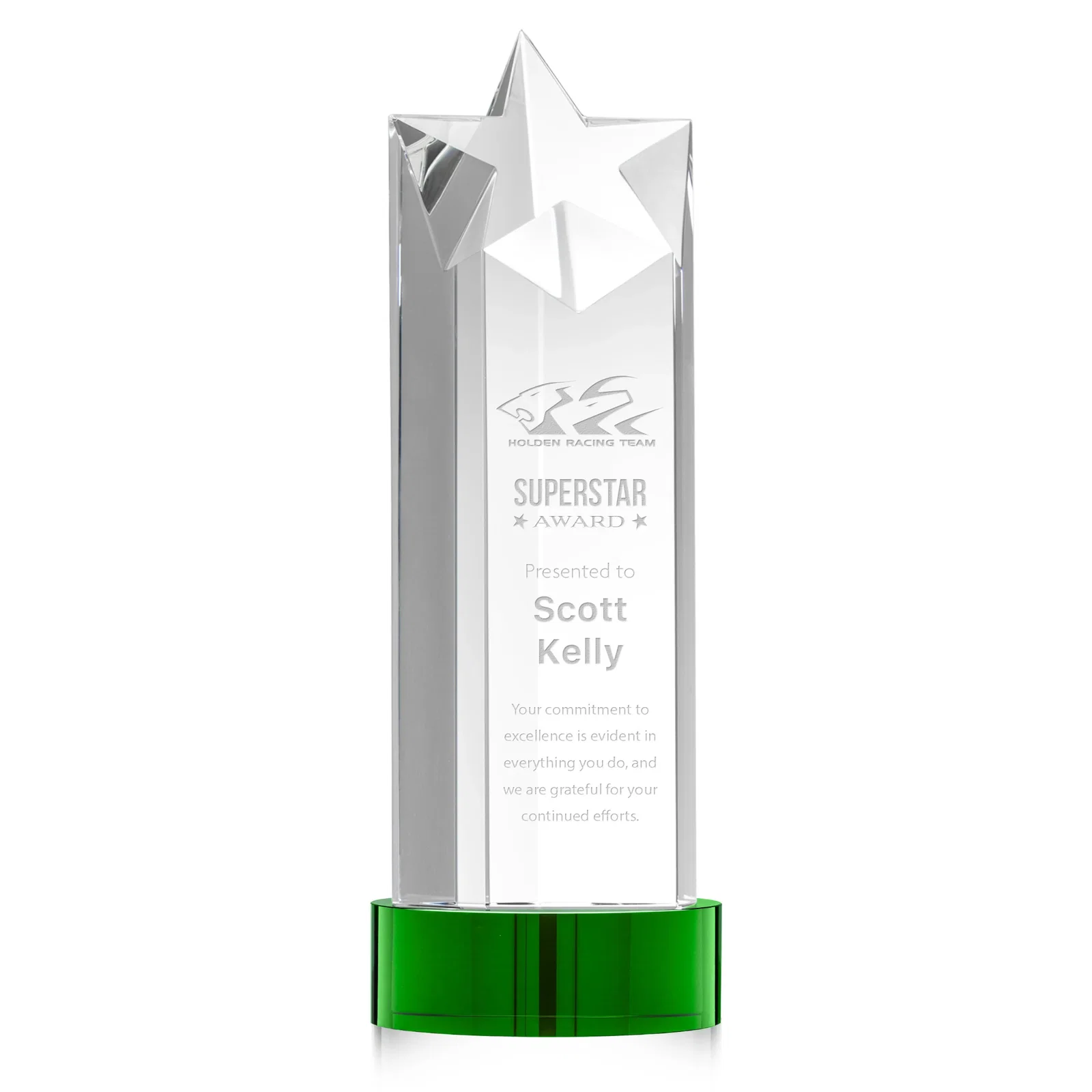 Personalized Optical Crystal Star Tower Award for service anniversary gifts