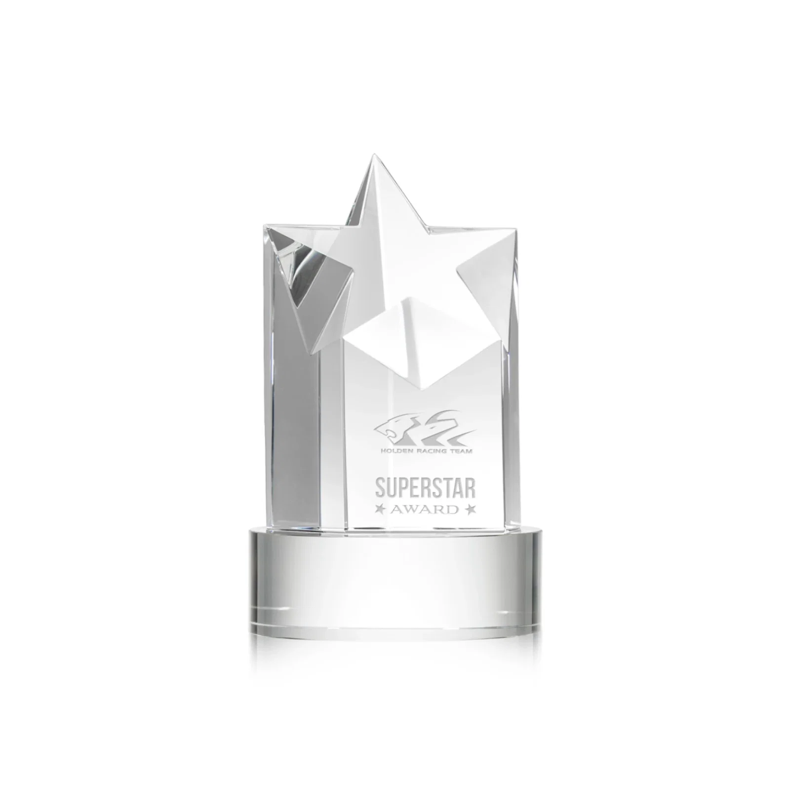 Custom Optical Crystal Star Tower Award for corporate award ceremonies