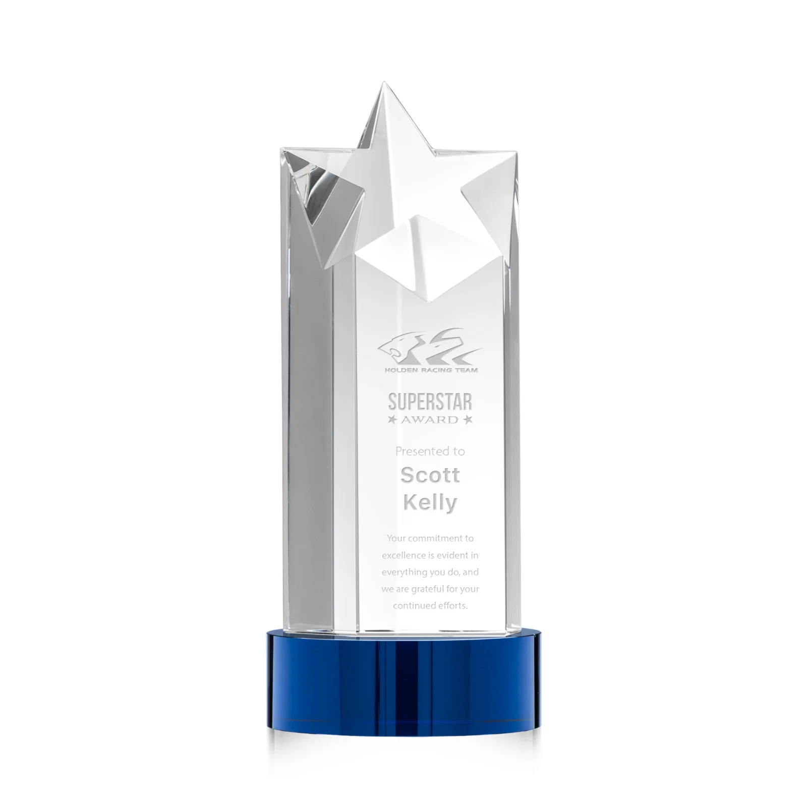 Promotional Optical Crystal Star Tower Award for service anniversary gifts