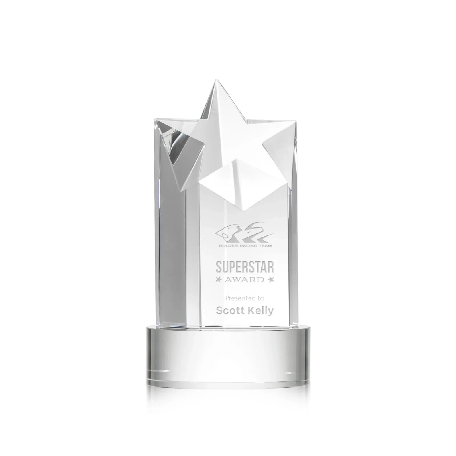 Custom Optical Crystal Star Tower Award for service anniversary gifts
