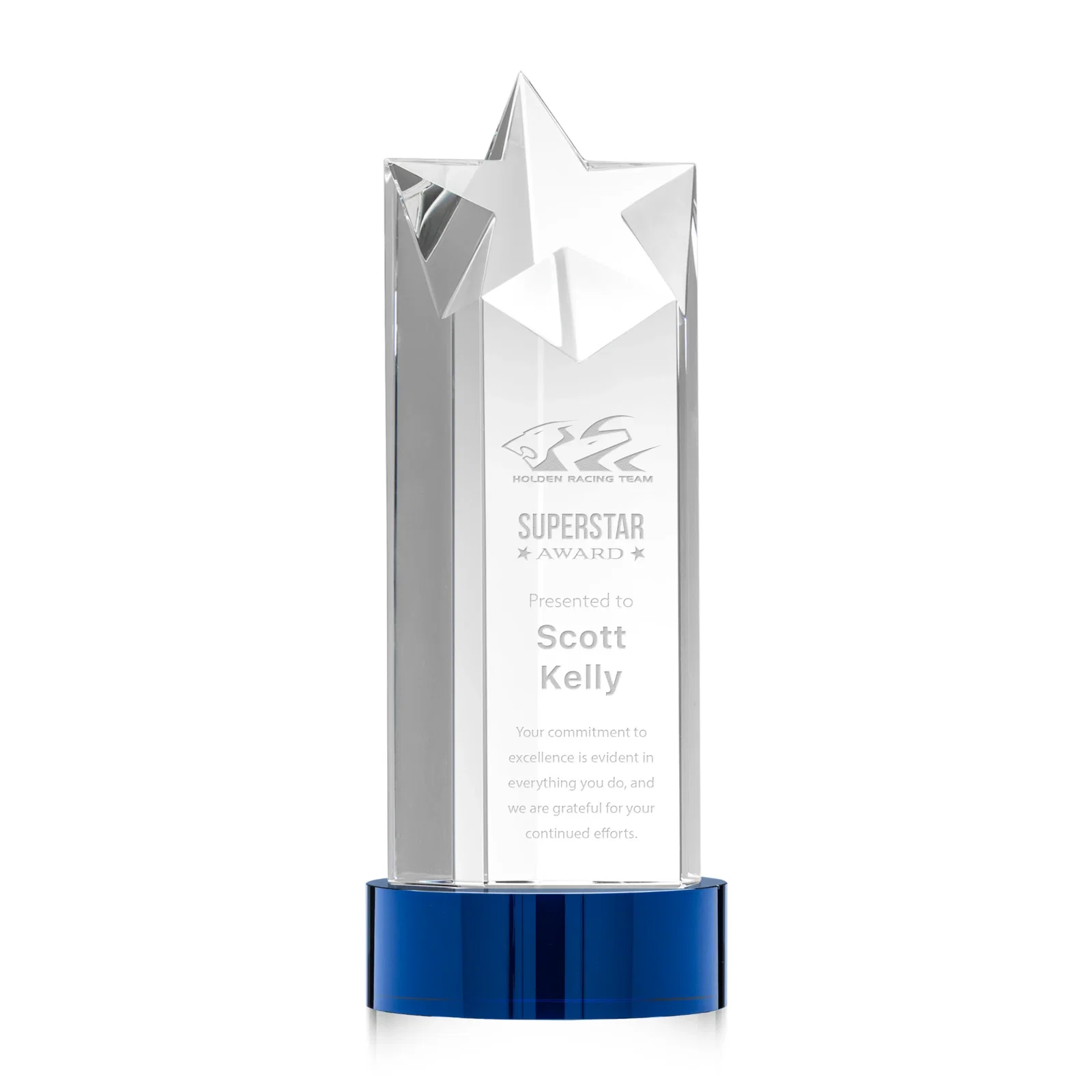 Promotional Optical Crystal Star Tower Award for sales achievement awards