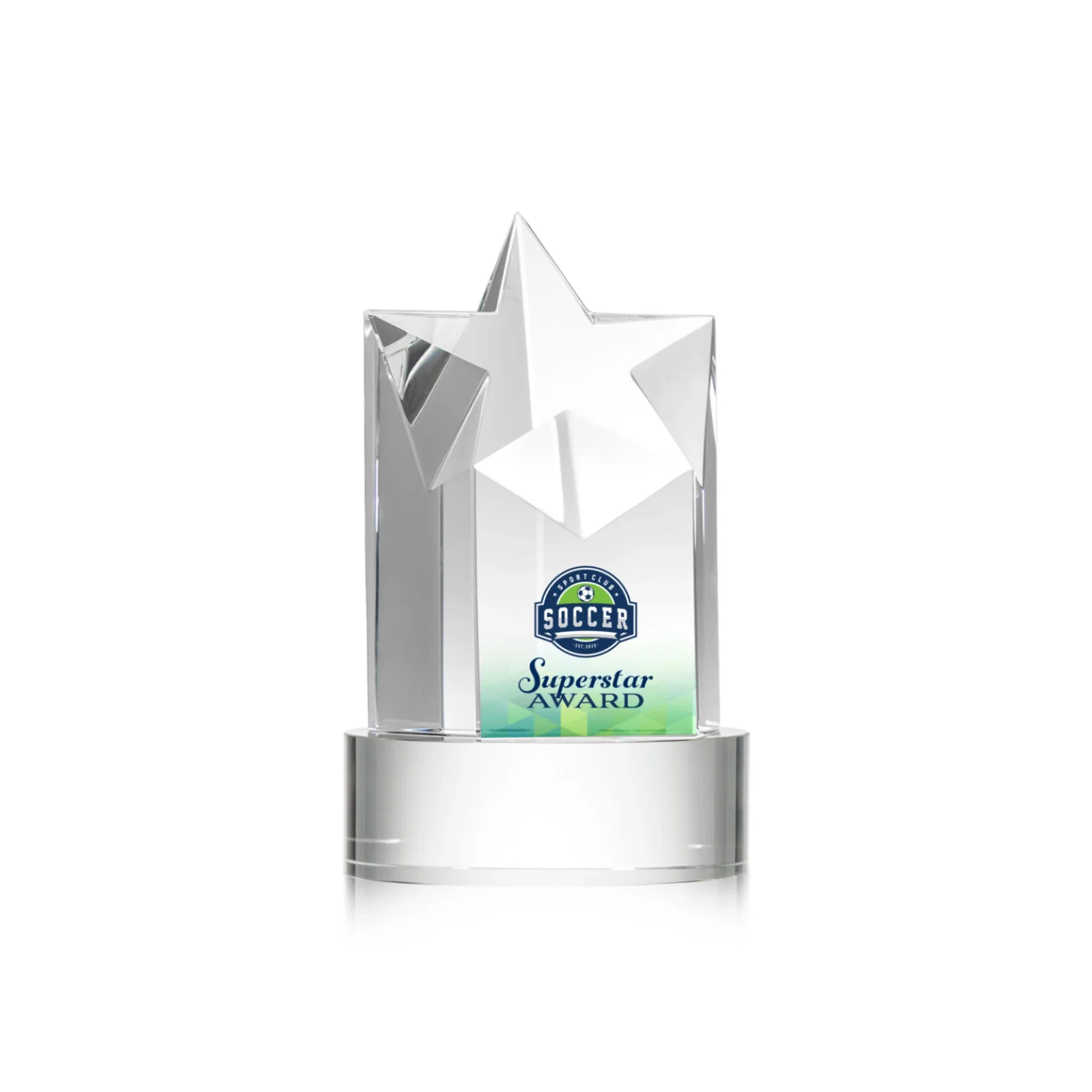 Promotional Optical Crystal Star Tower Award for donor appreciation