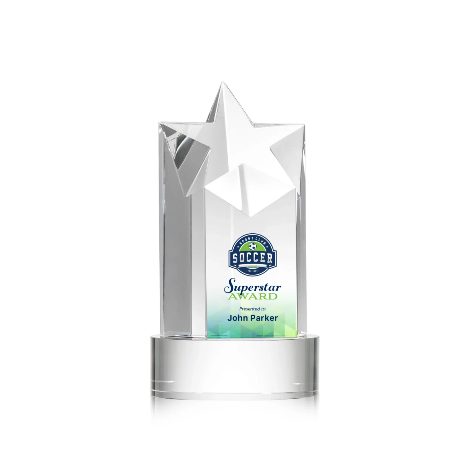 Promotional Optical Crystal Star Tower Award for graduation ceremonies