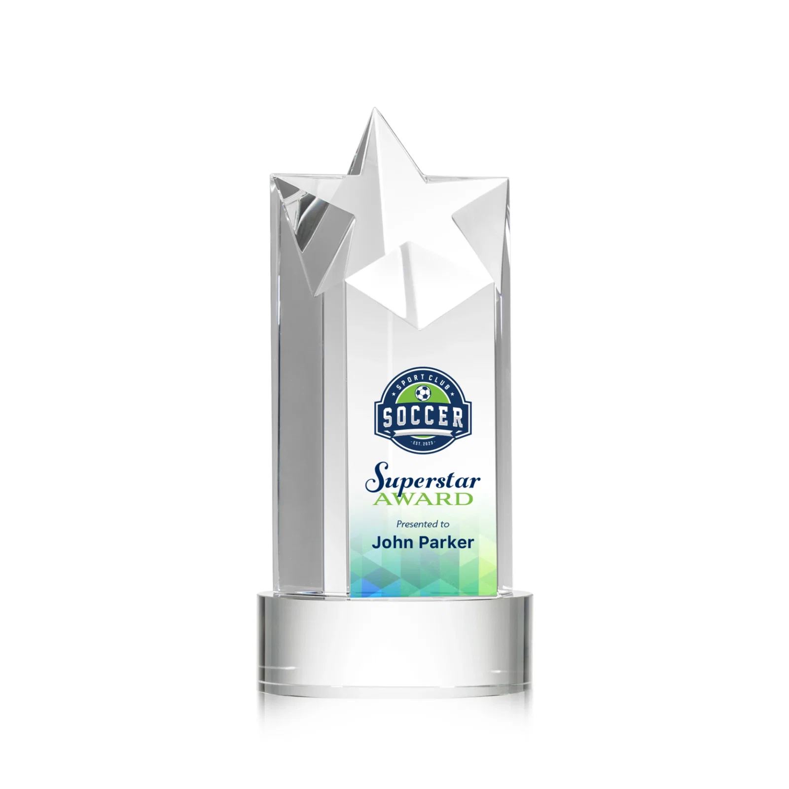 Promotional Optical Crystal Star Tower Award for safety achievement programs