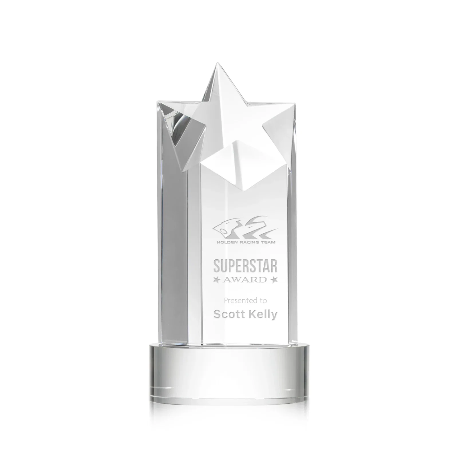 Custom Optical Crystal Star Tower Award for sales achievement awards