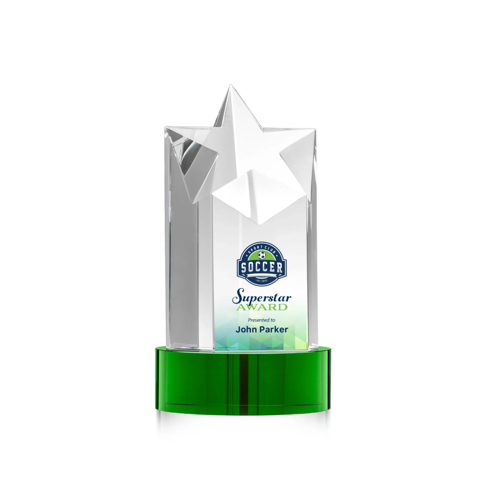Branded Optical Crystal Star Tower Award for service anniversary gifts