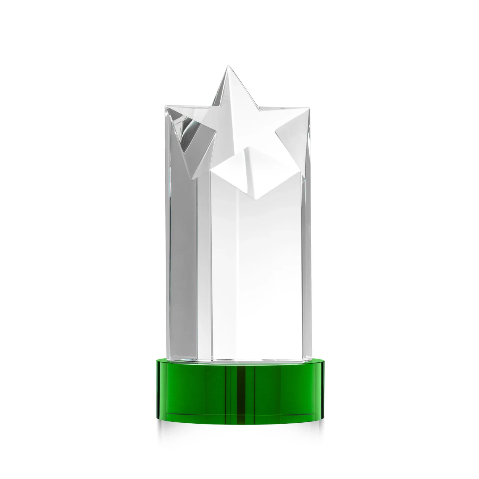 Custom printed Optical Crystal Star Tower Award for company anniversary events