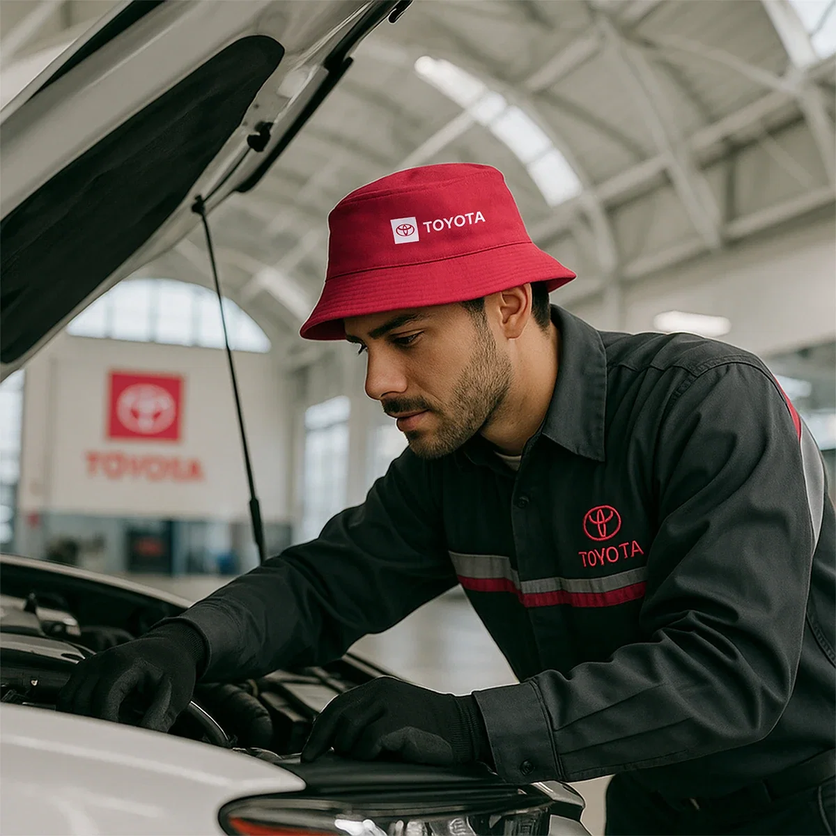 Promotional Berkley Bucket Hat being worn