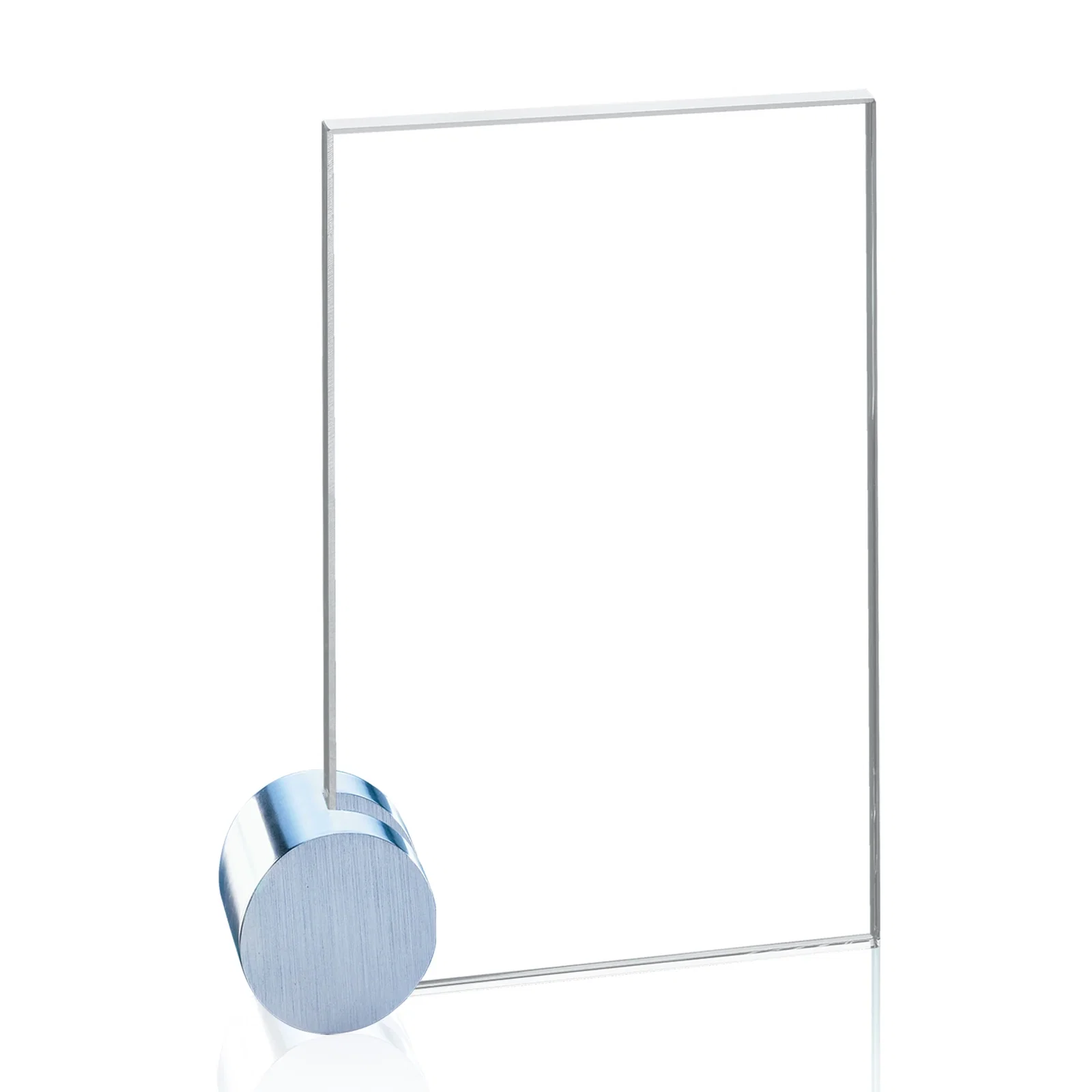 Promotional Starfire Crystal Rectangle Award on Aluminum Corner Disk for sales achievement awards