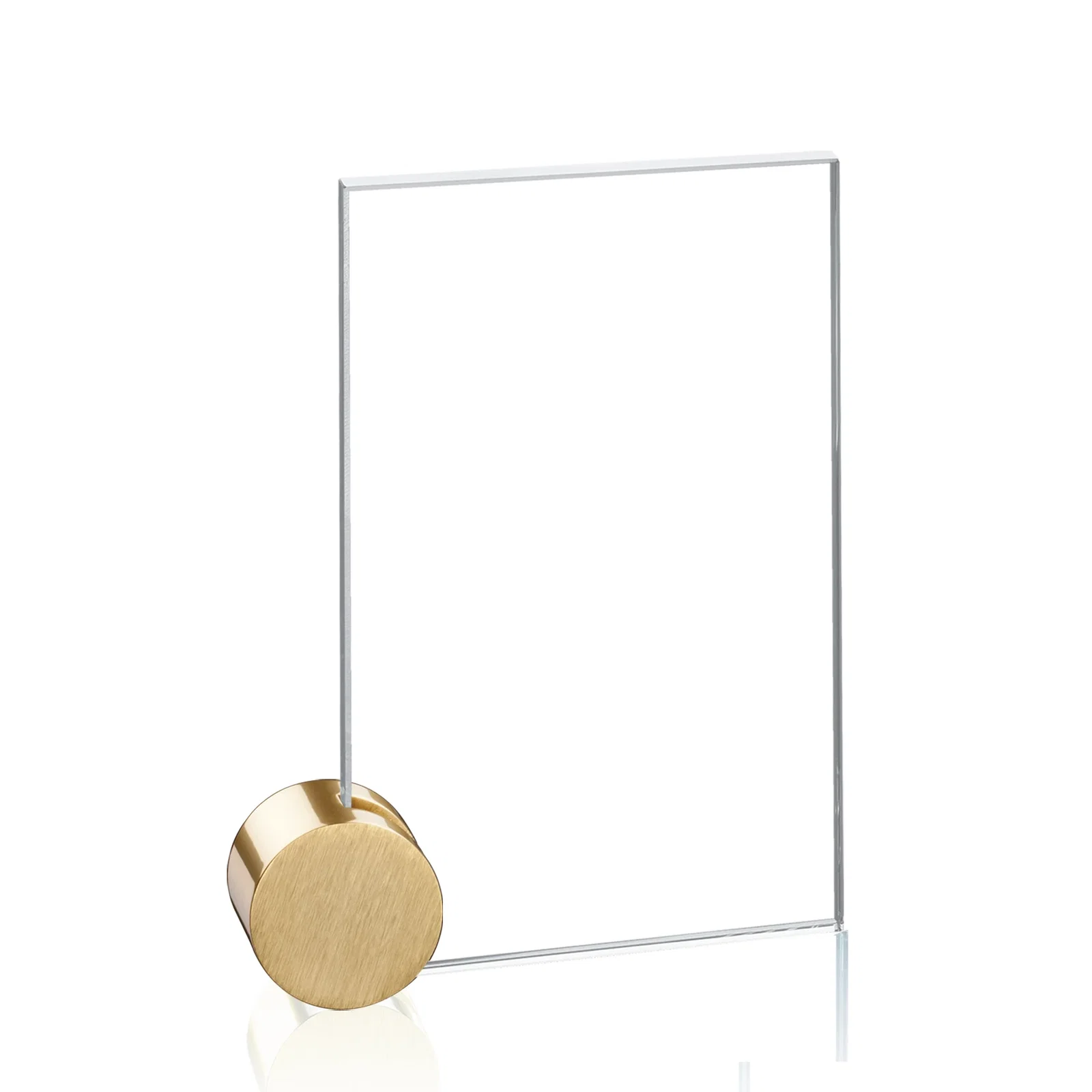 Promotional Starfire Crystal Rectangle Award on Aluminum Corner Disk for retirement presentations