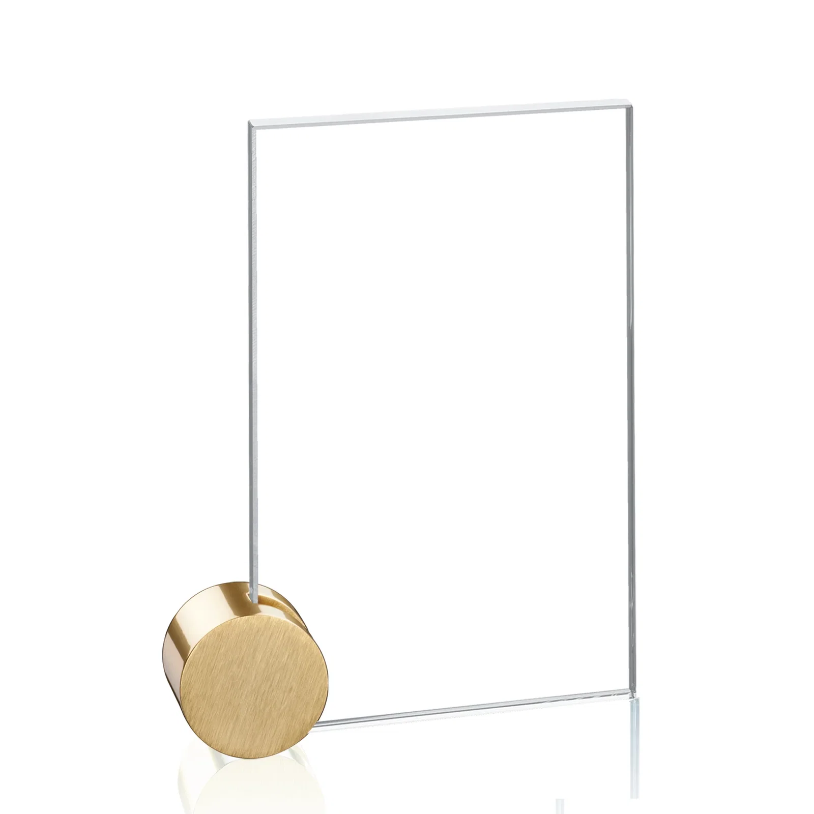 Promotional Starfire Crystal Rectangle Award on Aluminum Corner Disk for team milestone celebrations