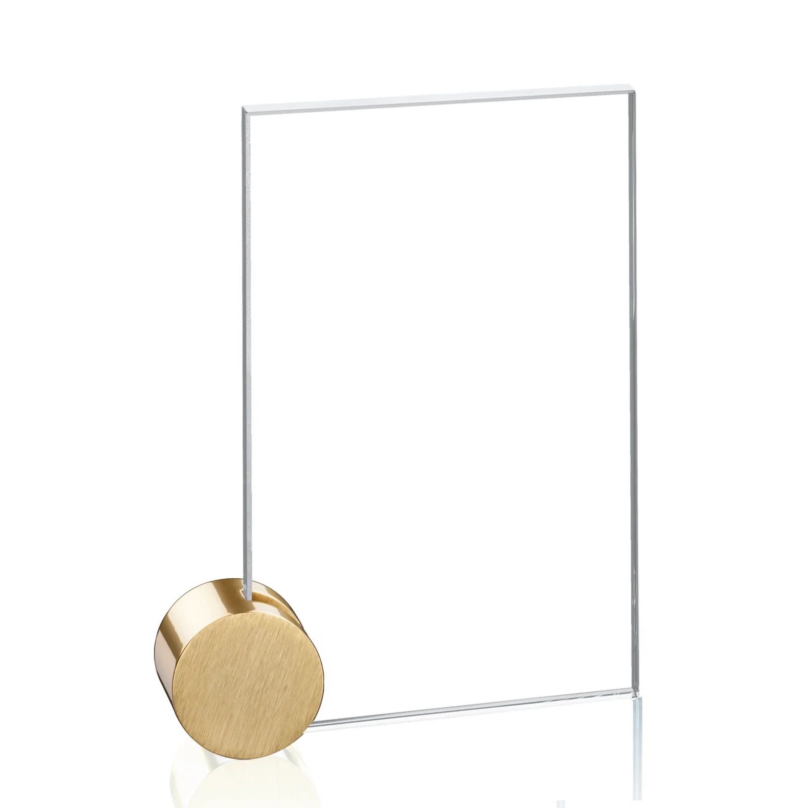 Promotional Starfire Crystal Rectangle Award on Aluminum Corner Disk for donor appreciation