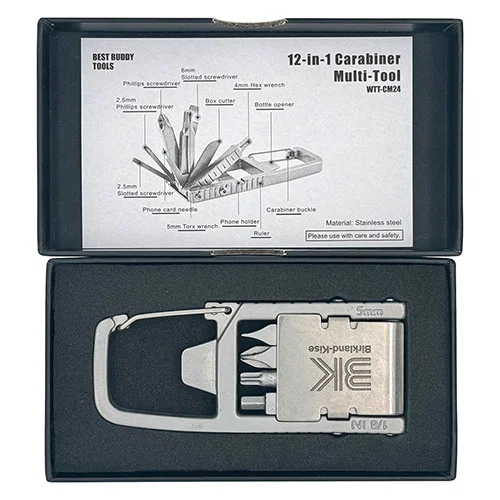 Close-up of the Best Buddy 12-in-1 branded multi-tool imprint area