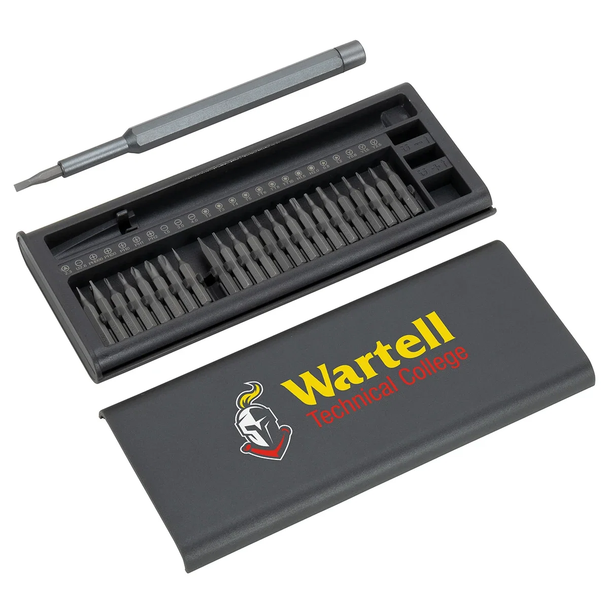 Custom Best Buddy Tools 25-in-1 Precision Screwdriver Kit, front view of the branded tool kit