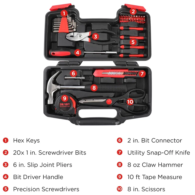 Close-up of the custom Best Buddy Tools 39-Piece Tool Kit's logo imprint area on the case