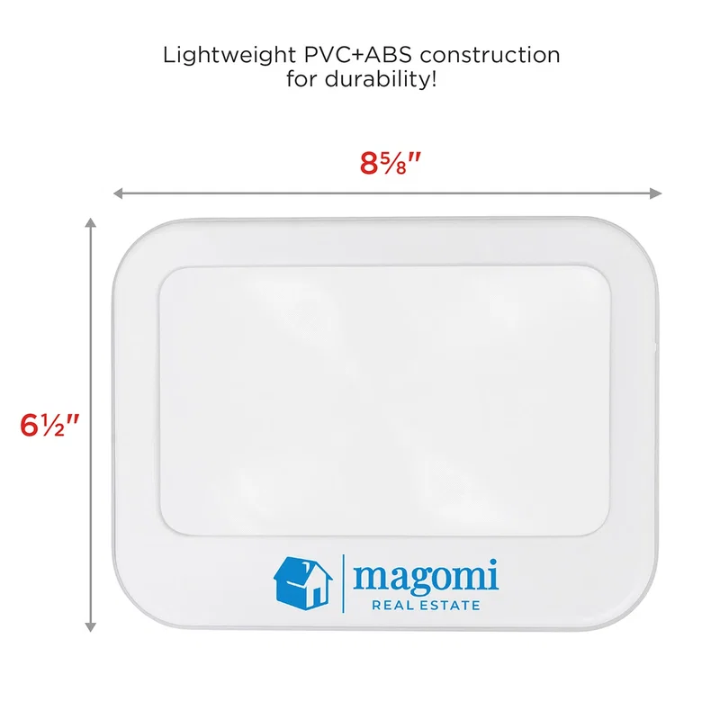 Close-up of the Best Buddy Tools magnifier's full-page lens surface
