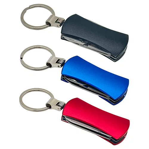 Best Buddy Tools 5-in-1 custom branded keychain multi-tool clipped to a key ring