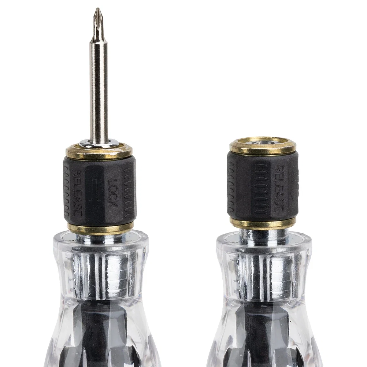 Close-up of the Best Buddy Tools Quick Release Screwdriver's logo imprint area
