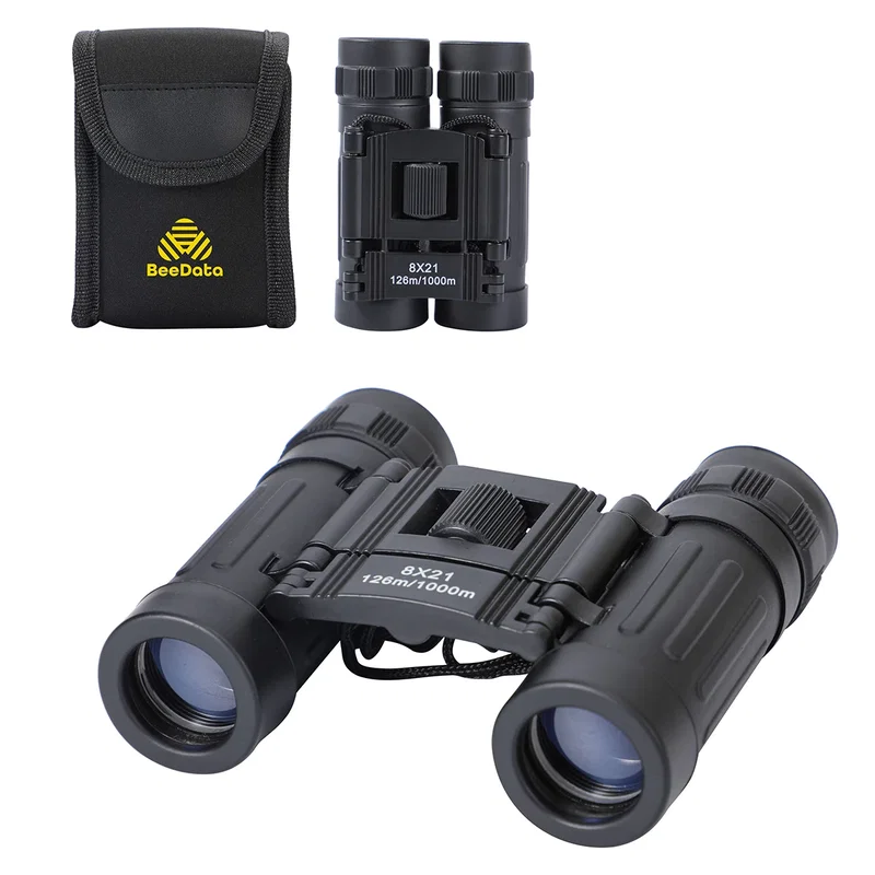 Custom Best Buddy Tools 8x21 Compact Pocket Binocular, front view of the branded binoculars