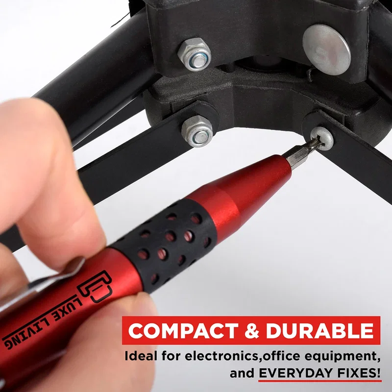 Best Buddy Tools 9-in-1 Screwdriver with its handle opened to reveal the internal bit storage compartment