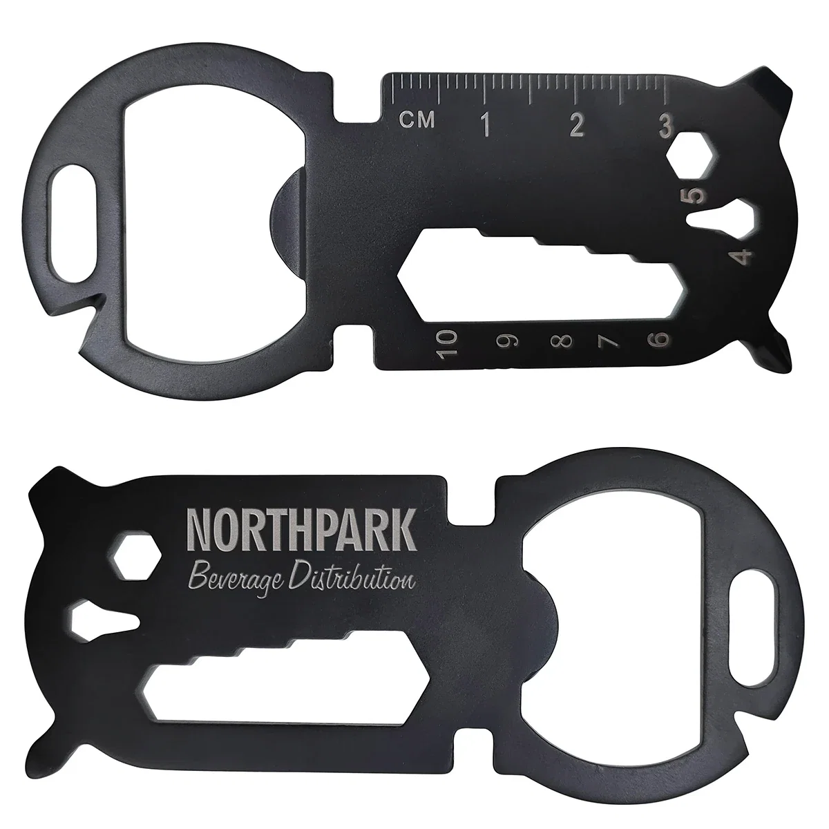 Custom Best Buddy Tools Bottle Opener Multi-Tool, front view of the branded tool