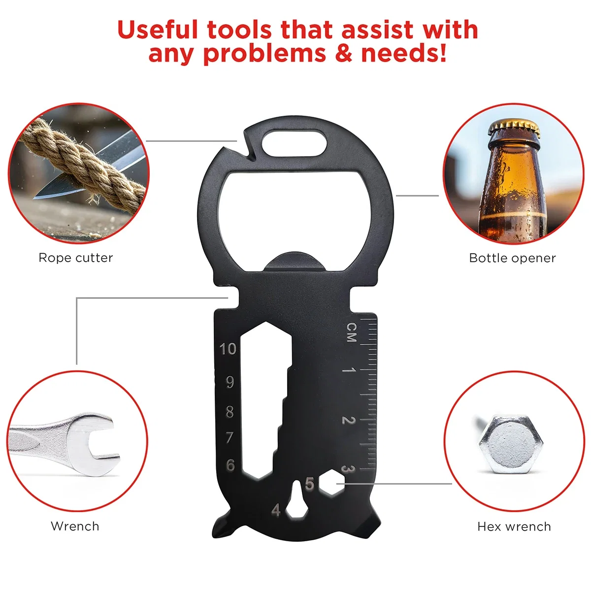 Close-up of the custom Best Buddy Tools Bottle Opener Multi-Tool's logo imprint area