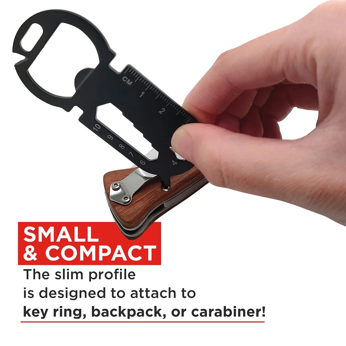 Best Buddy Tools Bottle Opener Multi-Tool, angled side view showing the tool profile