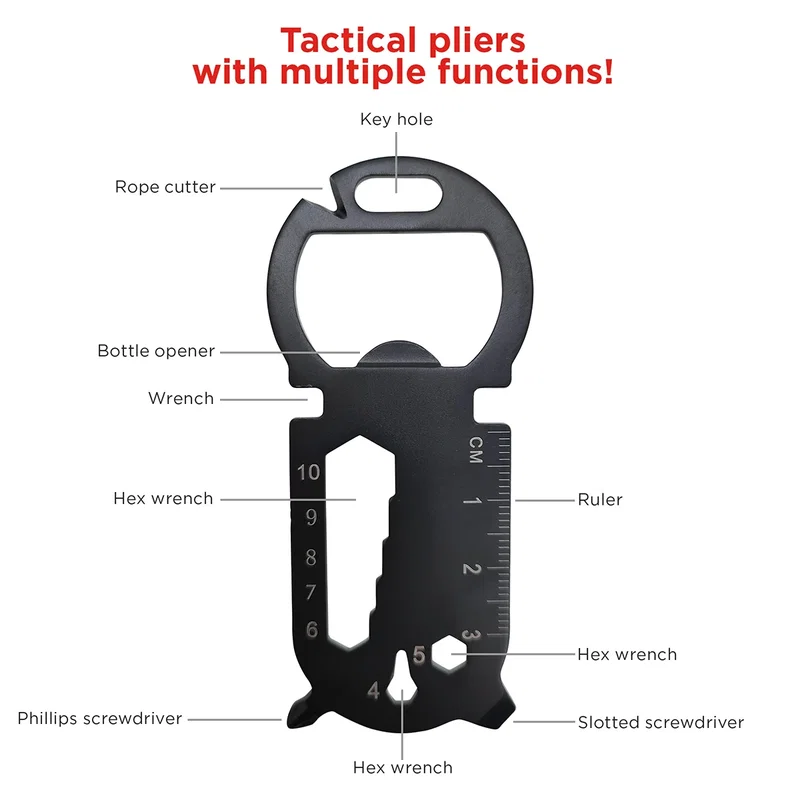Branded Best Buddy Tools Multi-Tool clipped to a keyring, promotional bottle opener lifestyle shot