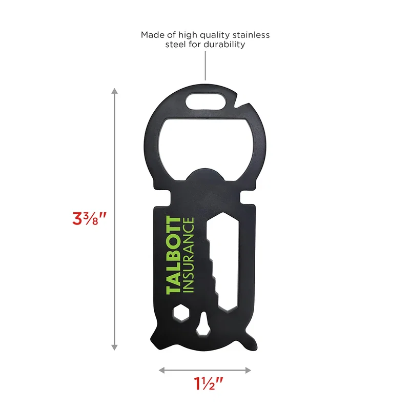 Best Buddy Tools Bottle Opener Multi-Tool laid flat to show all folded tool functions