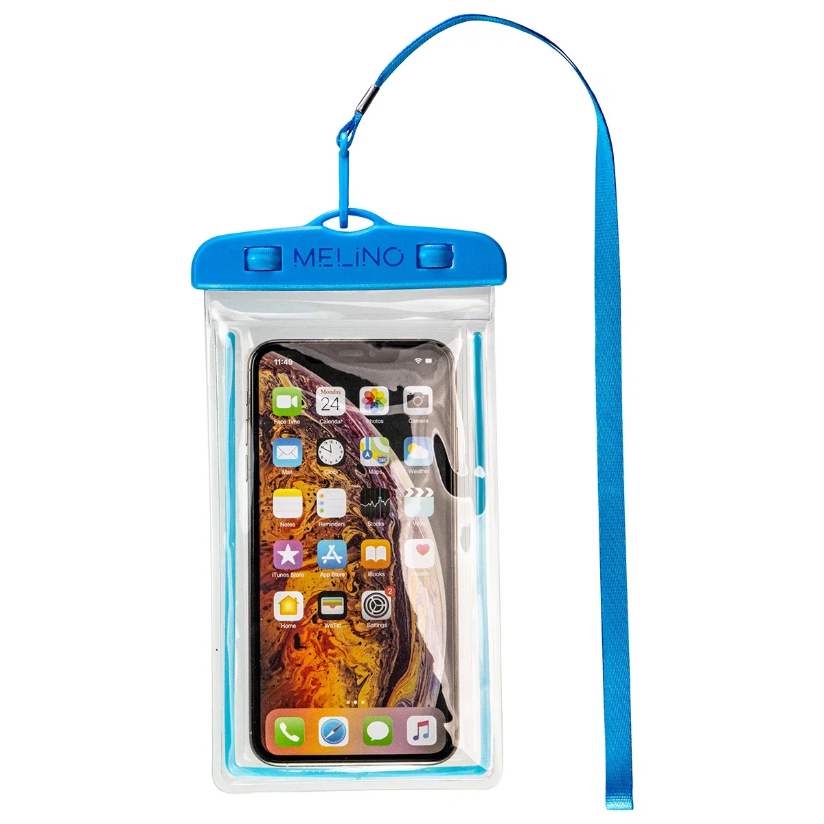 Close-up of the Best Buddy Tools Coral IPX8 Waterproof TPU Phone Pouch's sealed closure