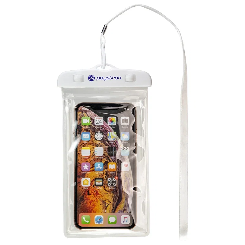 Best Buddy Tools Coral IPX8 Waterproof TPU Phone Pouch submerged in water, waterproof demonstration shot