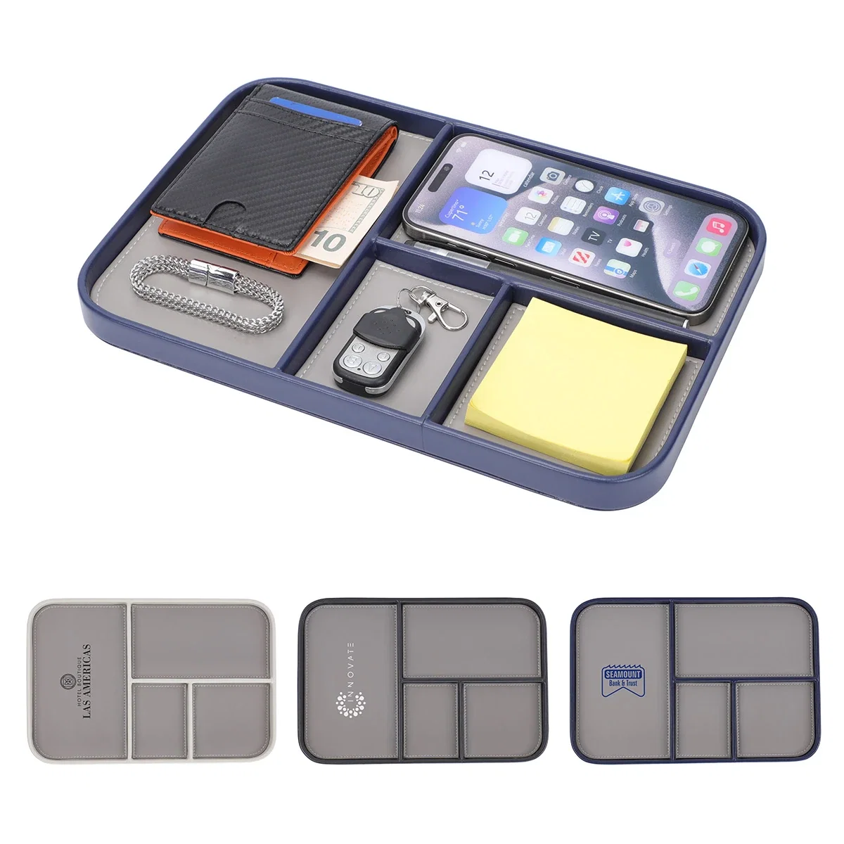 Custom Best Buddy Tools® Desktop Organizer Valet, front view of the branded desk valet