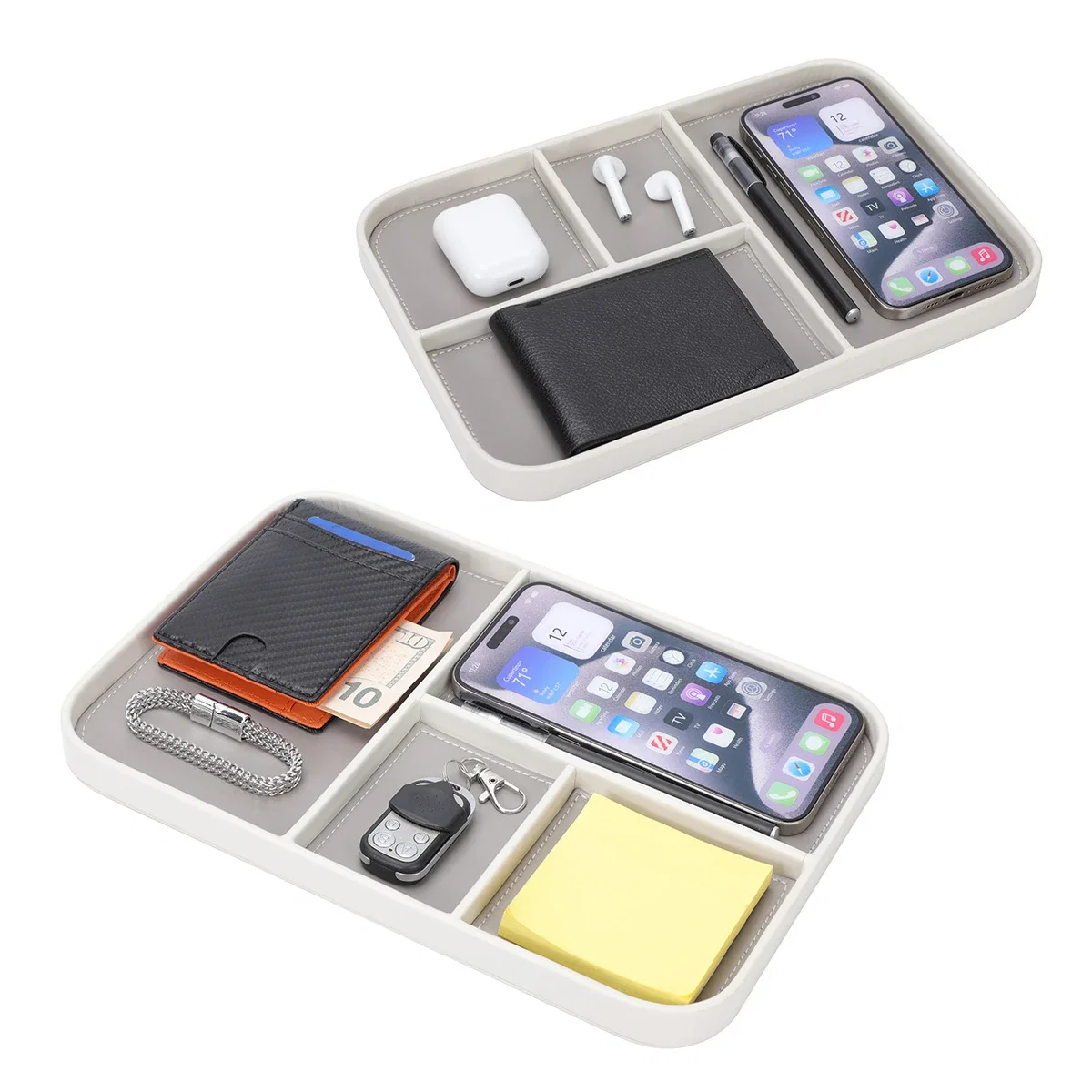 Close-up of the Best Buddy Tools Desktop Organizer's compartments