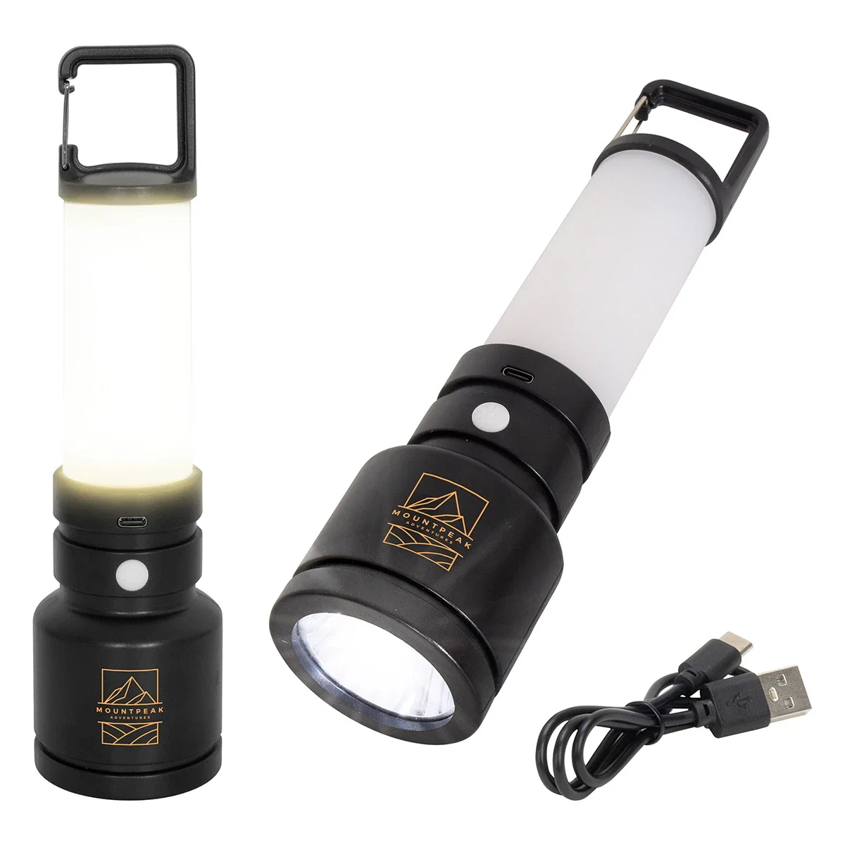 Best Buddy Tools Double-Duty Flashlight, custom branded promotional rechargeable flashlight front view