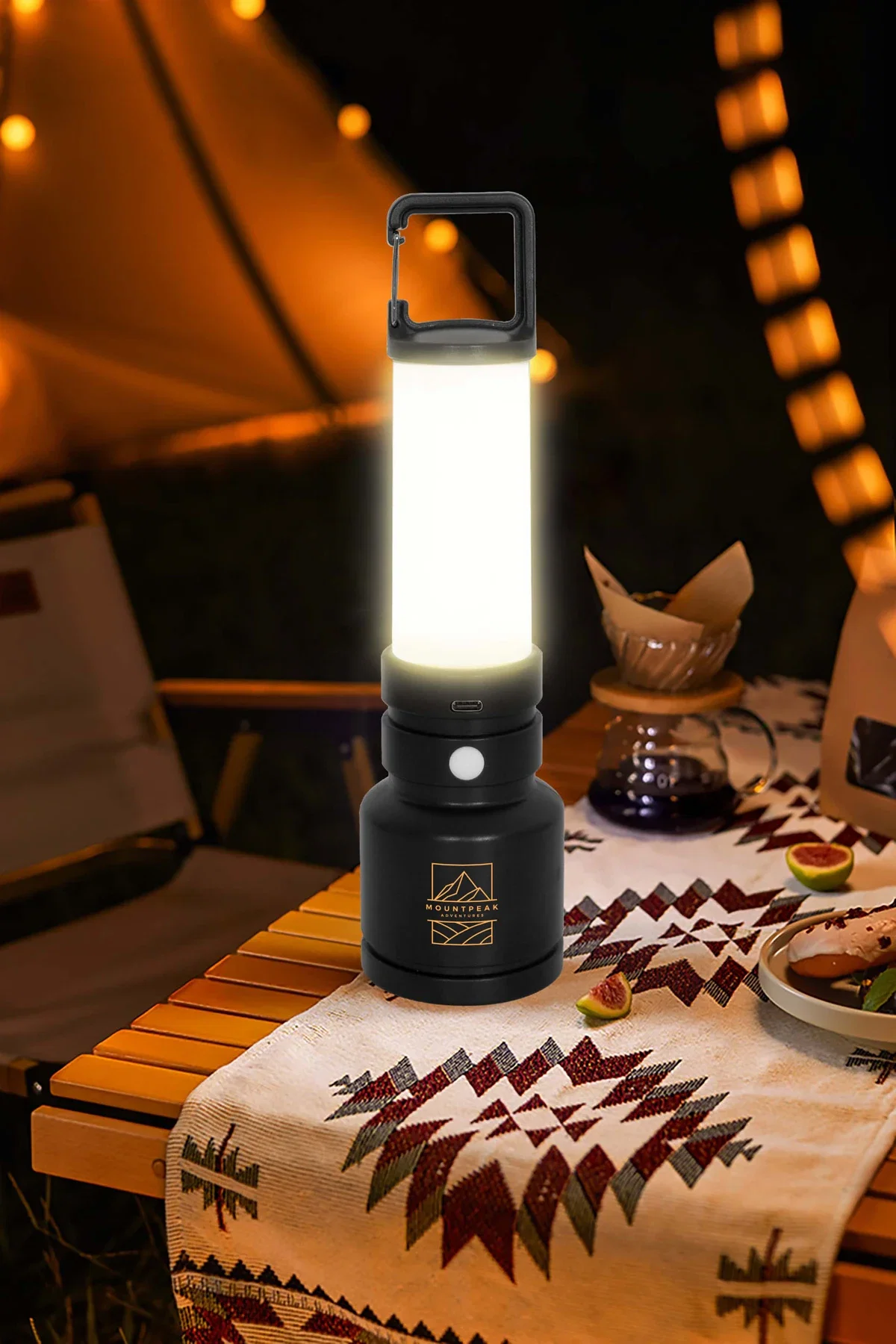 Branded Best Buddy Tools Double-Duty Flashlight lit lantern glow, camping and emergency kit shot