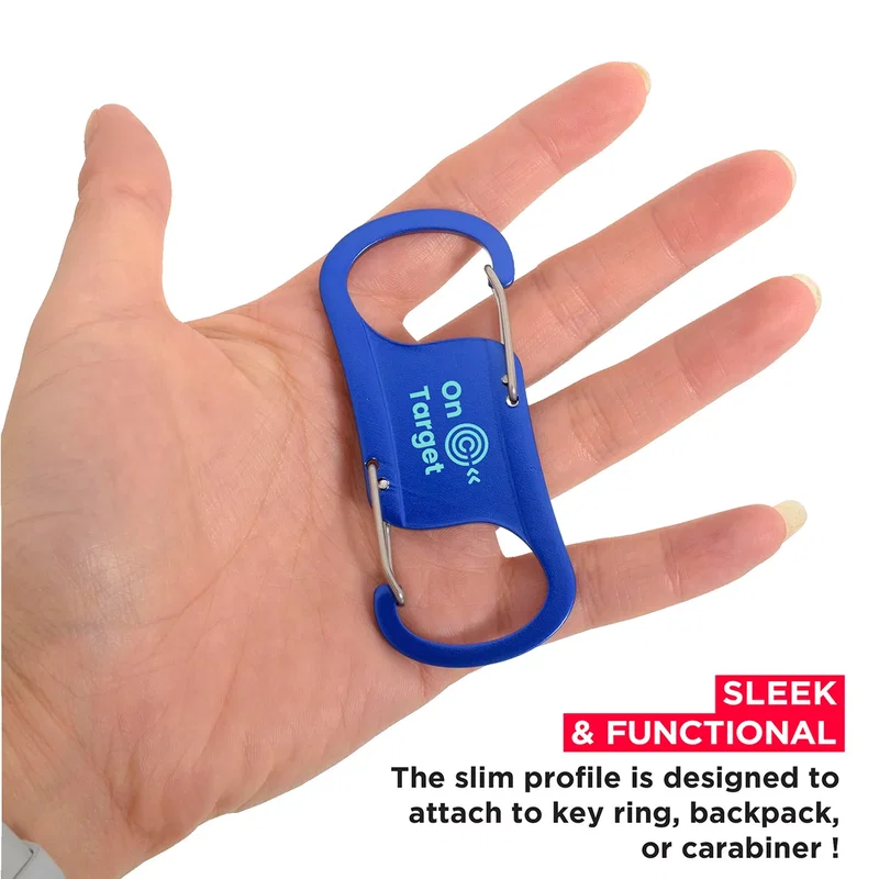 Best Buddy Tools Dual Carabiner shown open, highlighting the spring-loaded gate