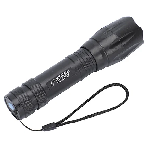 Best Buddy custom LED-COB flashlight held in hand to show pocket size