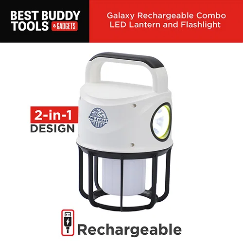 Best Buddy Tools Galaxy custom branded 2-in-1 LED lantern with front flashlight