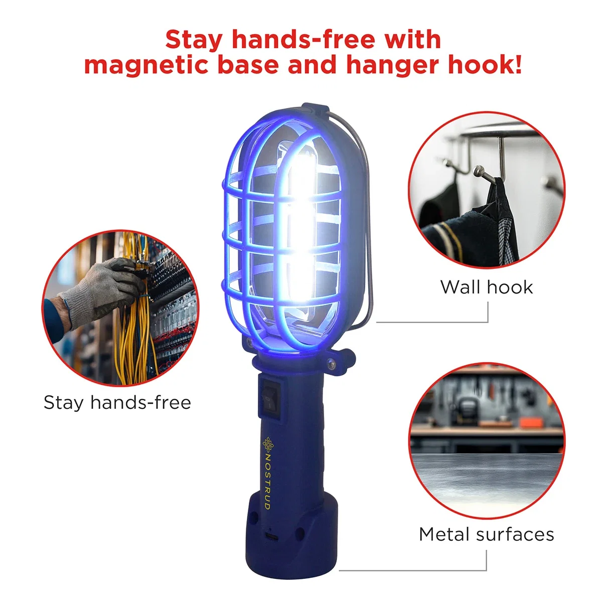 Custom Best Buddy Tools Magnum worklight illuminating a workspace, in-use shot