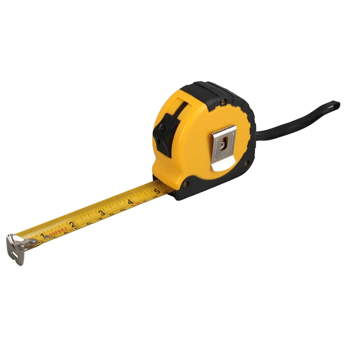 Best Buddy Tools Master 25-foot Tape Measure in use, blade extended for a measurement