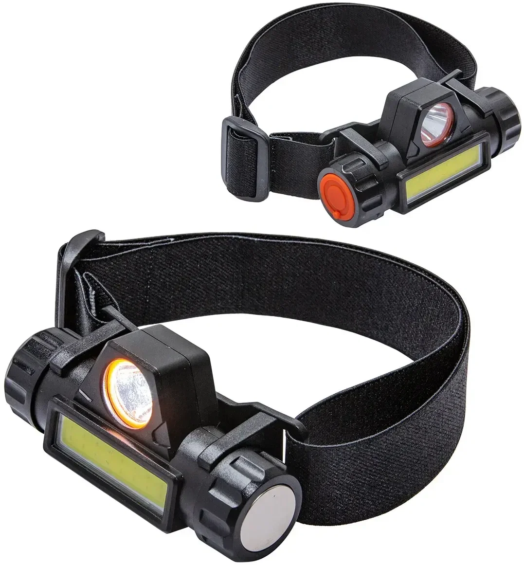 Branded Best Buddy Tools headlamp side profile with adjustable strap