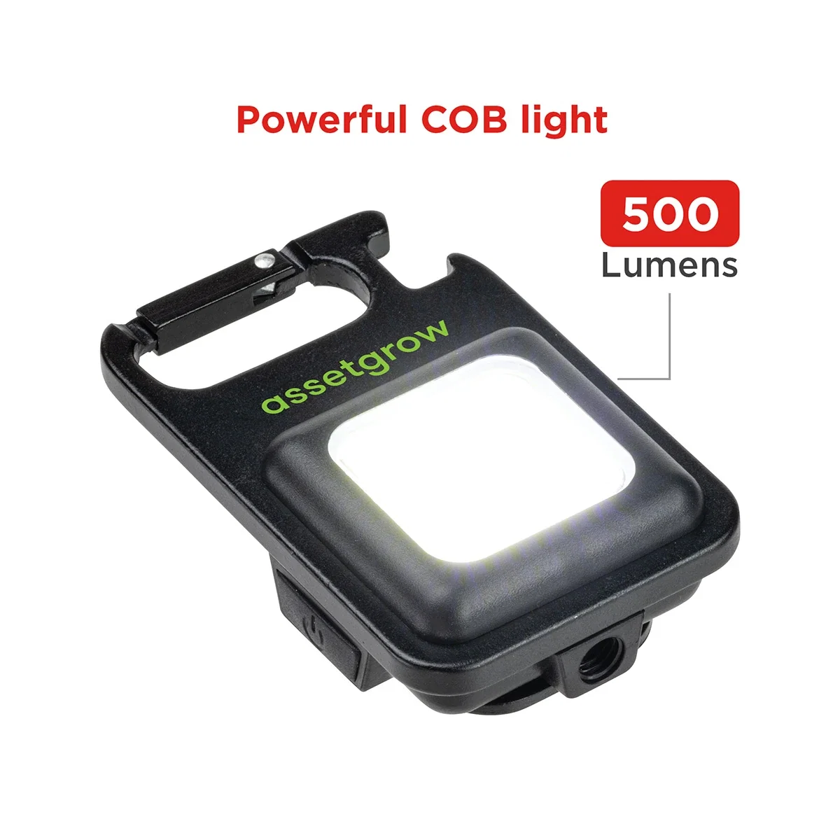 Promotional Northstar Magnetic COB Light sticking to a metal surface via magnetic back